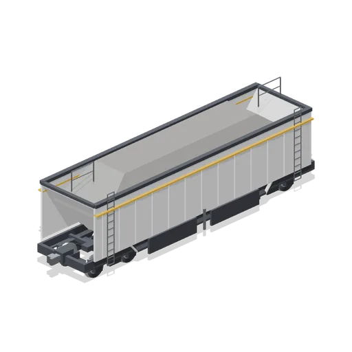 Ballast hopper wagon loaded (Modern Rail and Metro Network)