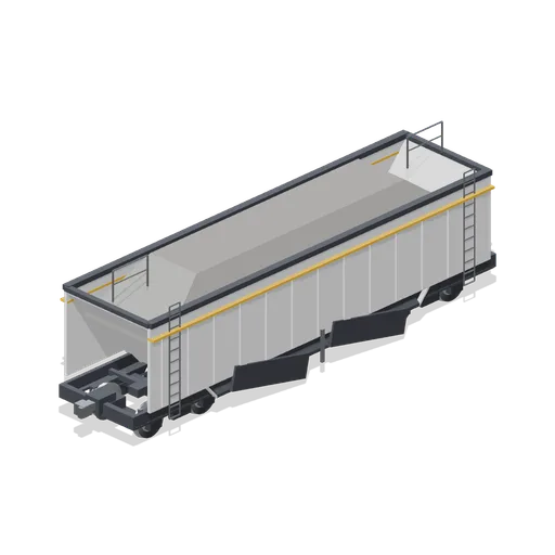 Ballast hopper wagon loaded (Modern Rail and Metro Network)