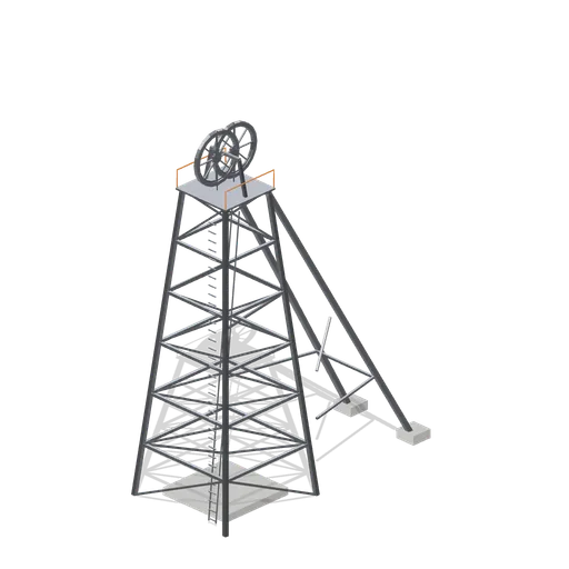 Shaft headframe (Underground Mine and Shaft Works)