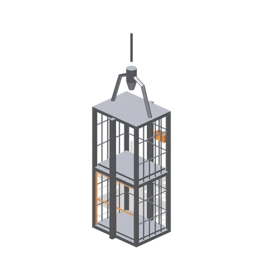 Shaft man cage (Underground Mine and Shaft Works)