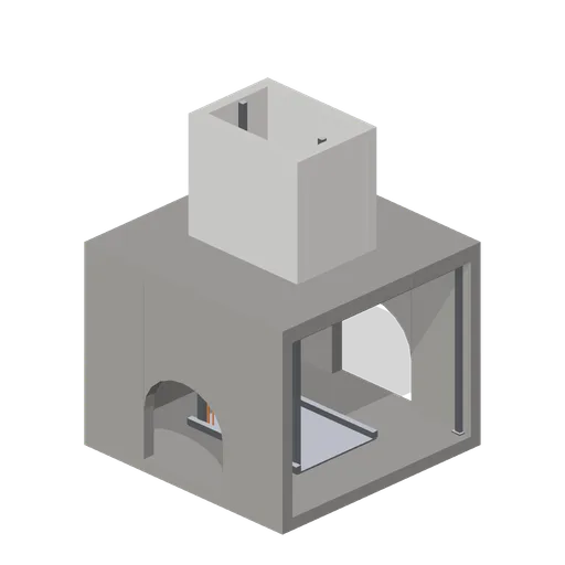 Shaft station cutaway review section (Underground Mine and Shaft Works)