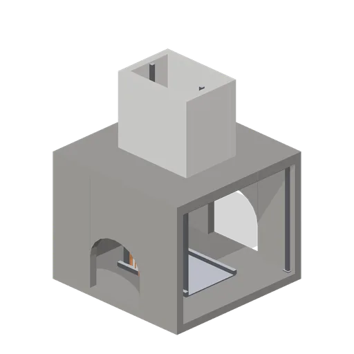 Shaft station cutaway review section (Underground Mine and Shaft Works)