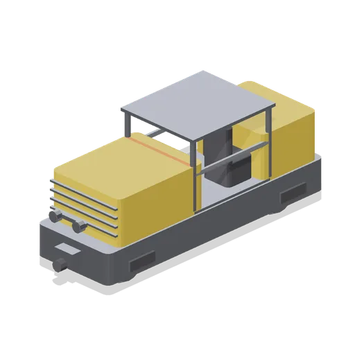 Battery haulage locomotive (Underground Mine and Shaft Works)