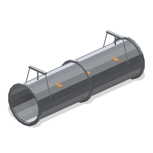 Ventilation duct run 4 m (Underground Mine and Shaft Works)
