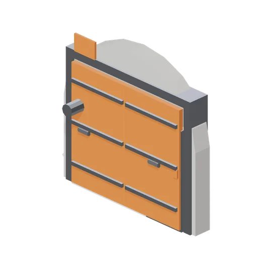 Ventilation airlock door (Underground Mine and Shaft Works)