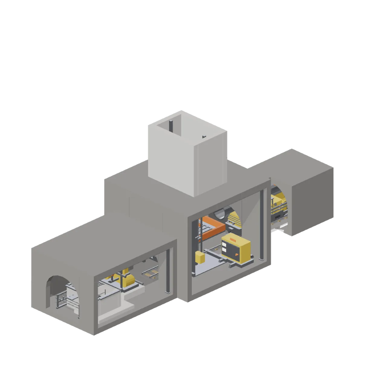 Underground Mine and Shaft Works assembled scene