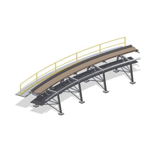 Overland conveyor module, 30 degree horizontal curve (Ore Processing and Haulage Plant)