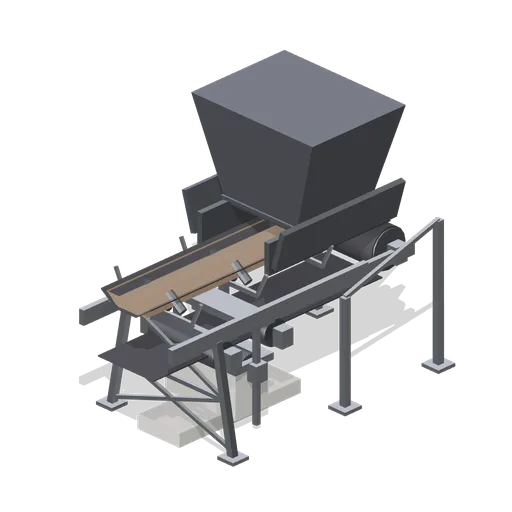 Conveyor tail pulley and take-up station (Ore Processing and Haulage Plant)