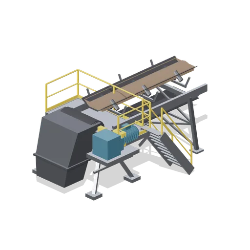 Conveyor head pulley and drive station (Ore Processing and Haulage Plant)