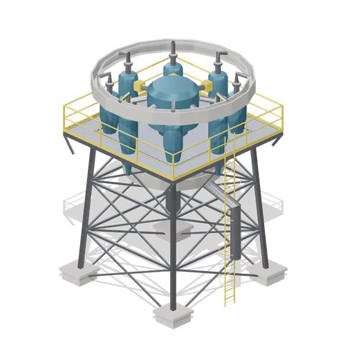 Hydrocyclone cluster (Ore Processing and Haulage Plant)