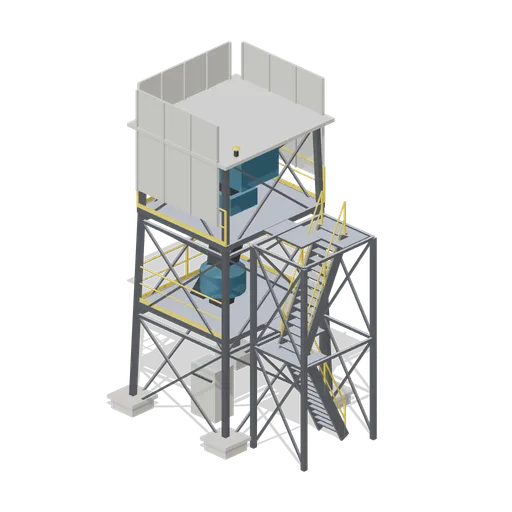 Sample tower (Ore Processing and Haulage Plant)