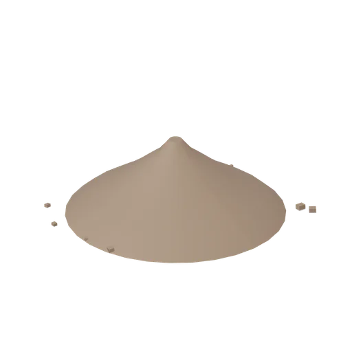 Coarse ore stockpile cone (Ore Processing and Haulage Plant)