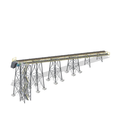 Inclined feed conveyor flight, 44 m (Ore Processing and Haulage Plant)