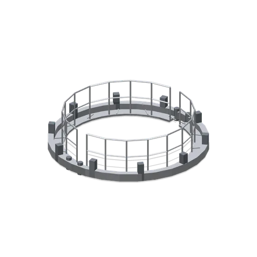Silo work platform ring, leaves retracted (Cold War Missile Silo and Command Bunker)