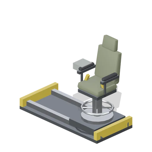 Deputy chair on floor rails (Cold War Missile Silo and Command Bunker)