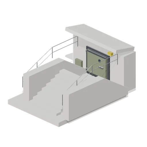 Hardened entry portal (Cold War Missile Silo and Command Bunker)