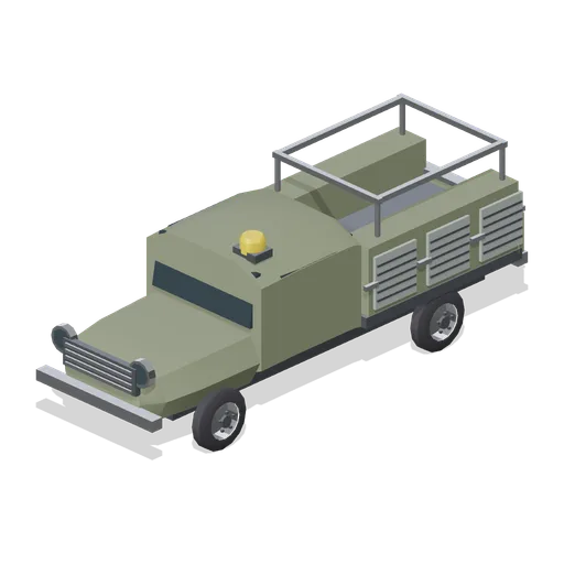 Utility pickup with service body (Cold War Missile Silo and Command Bunker)