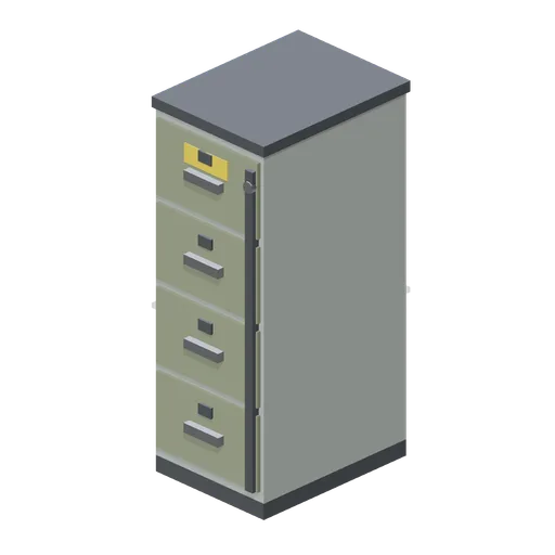 Four-drawer filing cabinet (Cold War Missile Silo and Command Bunker)