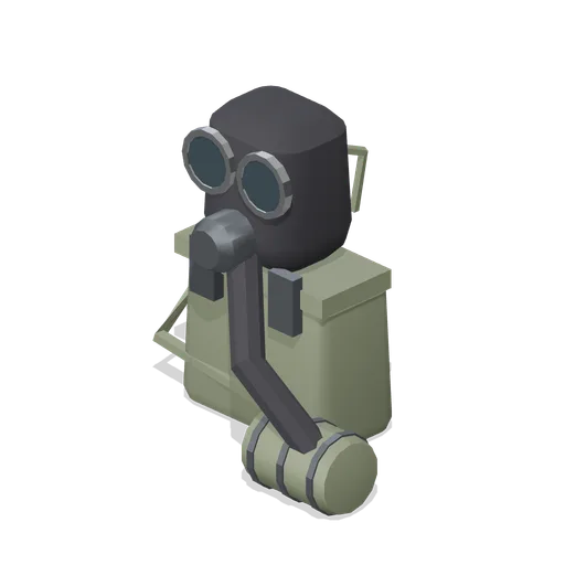Gas mask with haversack (Cold War Missile Silo and Command Bunker)