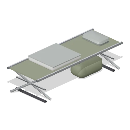 Folding crew cot (Cold War Missile Silo and Command Bunker)