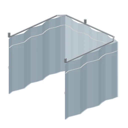Curtain Rail With Drape (Hospital Wards and Clinic Operations)
