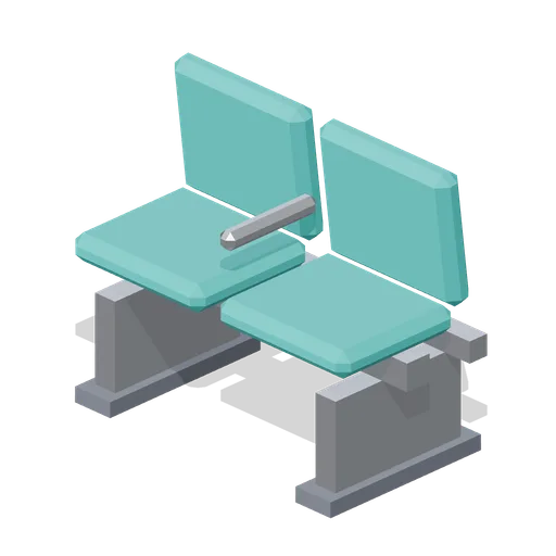 Waiting Bench Two Seat (Hospital Wards and Clinic Operations)