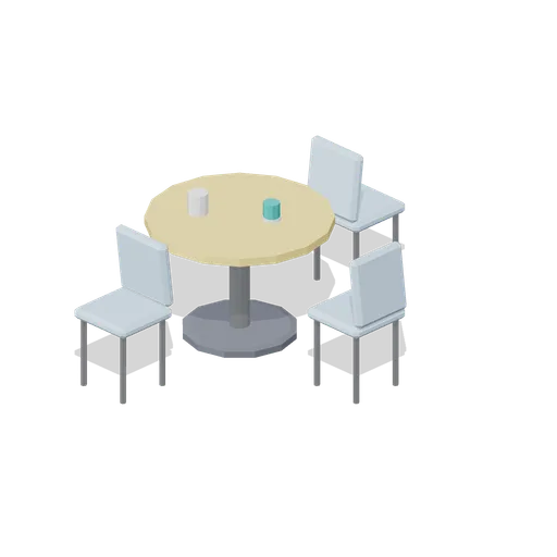 Break Table With Chairs (Hospital Wards and Clinic Operations)