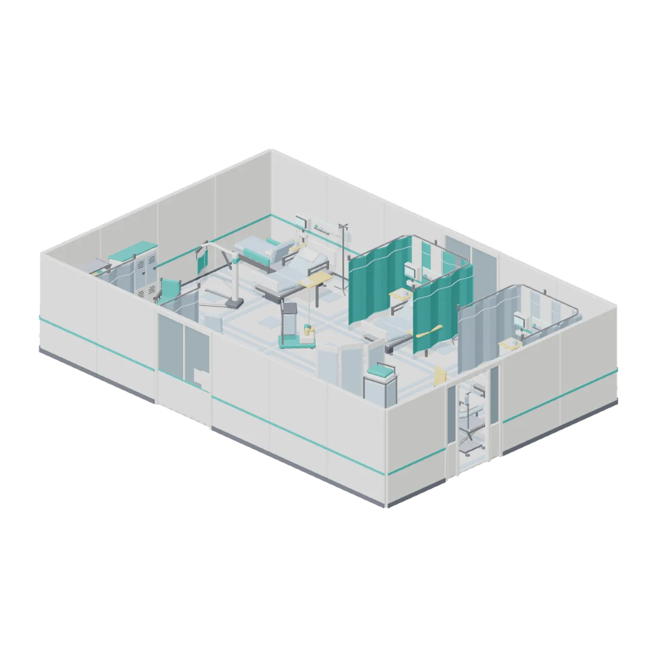 Hospital Wards and Clinic Operations assembled scene
