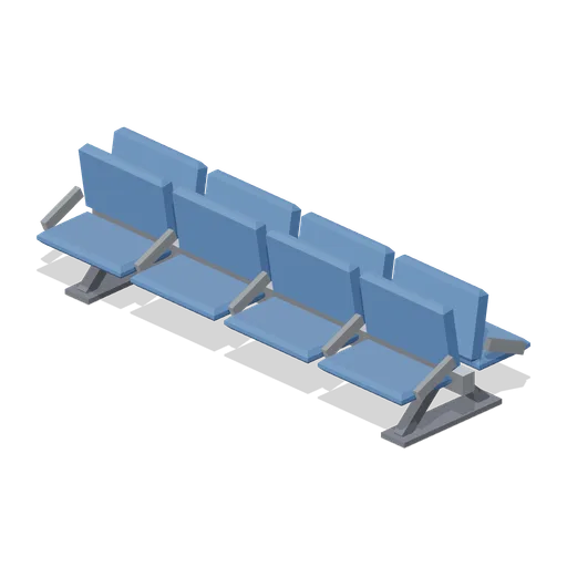 Gate Seating Row Back To Back (Airport Terminal and Ground Operations)