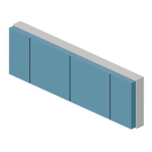 Padded stadium perimeter wall (American Football Stadium Kit)