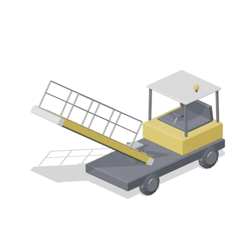 Belt Loader Boom Raised (Airport Terminal and Ground Operations)