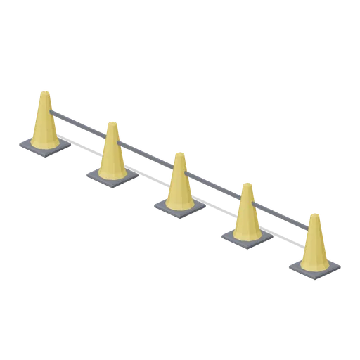 Safety Cone Row (Airport Terminal and Ground Operations)
