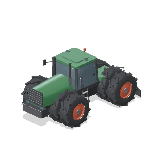 Articulated four-wheel-drive tractor on duals (Arable Fields and Farm Machinery)