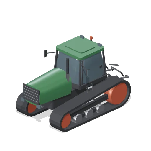 Twin-track rubber-tracked tractor (Arable Fields and Farm Machinery)