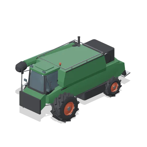 Combine harvester without header (Arable Fields and Farm Machinery)