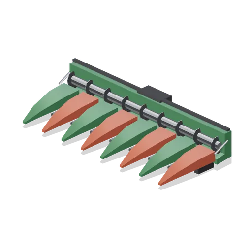 Eight-row maize header (Arable Fields and Farm Machinery)
