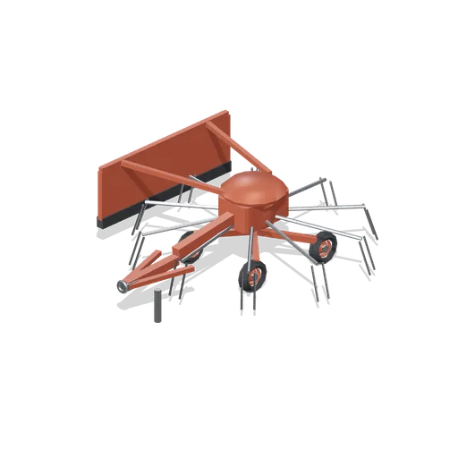 Single-rotor rotary rake (Arable Fields and Farm Machinery)