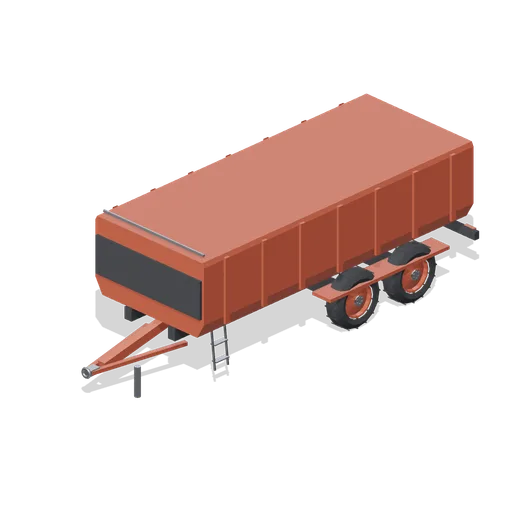 Tandem-axle grain trailer (Arable Fields and Farm Machinery)