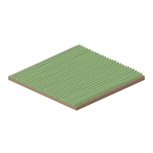 Field tile, young crop (Arable Fields and Farm Machinery)