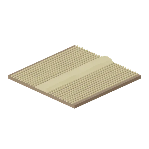 Field tile, straw swath (Arable Fields and Farm Machinery)