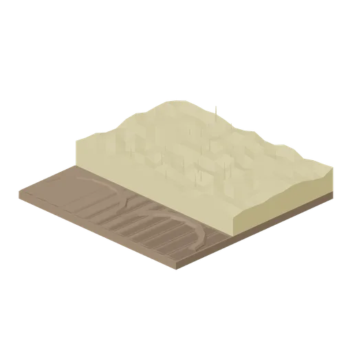 Field tile, headland turn (Arable Fields and Farm Machinery)