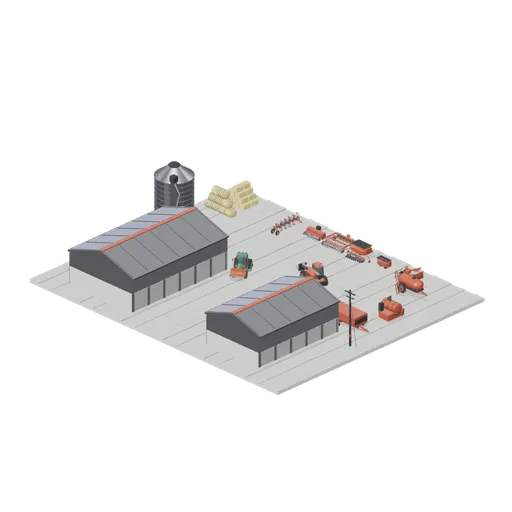Machinery yard (Arable Fields and Farm Machinery)