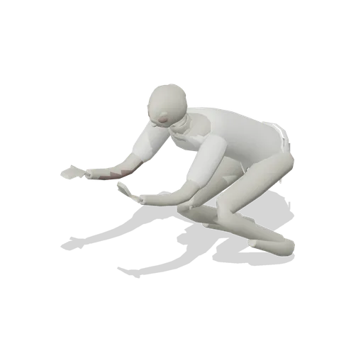 Infected ward patient, feeding crouch (Undead Horde and Infected Variants)