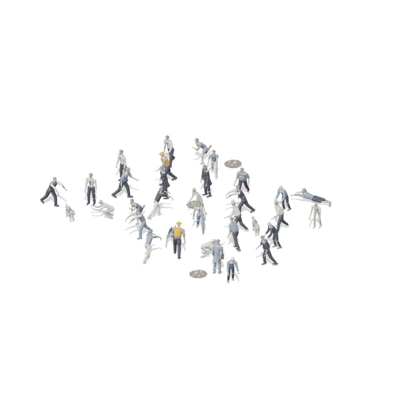 Undead Horde and Infected Variants assembled scene