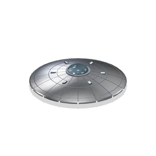 Classic saucer craft, gear stowed (UFO Crash Site and Recovery Facility)