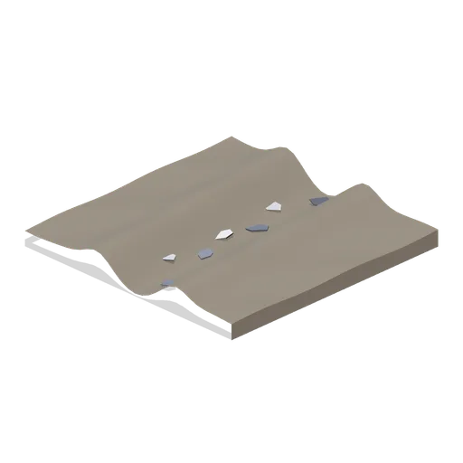 Crash furrow ground tile (UFO Crash Site and Recovery Facility)