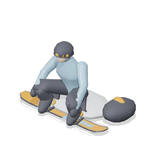 Rider seated strapping in (Backcountry Snowboarding and Avalanche Safety)