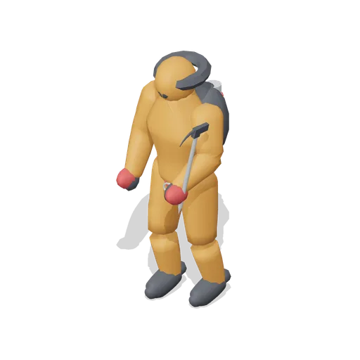 Climber in a down suit with oxygen (Mountaineering and Summit Expedition)