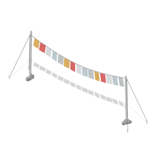 Flag line on poles (Mountaineering and Summit Expedition)