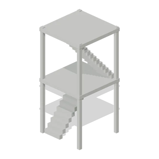 Open stadium stair tower (American Football Stadium Kit)